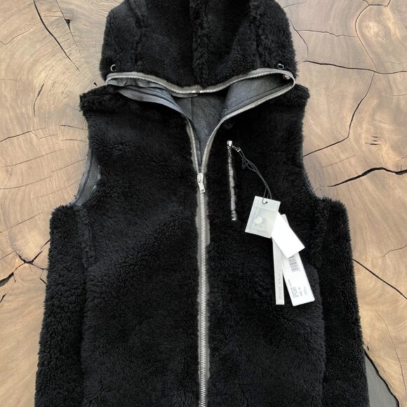 Rick Owens - EU46 GRAIL Lamb Shearling Rare Runway Gimp Vest FW22 Strobe - Picture 4 of 16